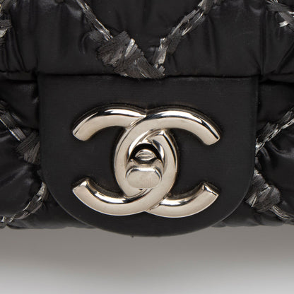 Chanel Nylon Quilted Tweed On Stitch Flap Bag (SHF-4UuNtD)