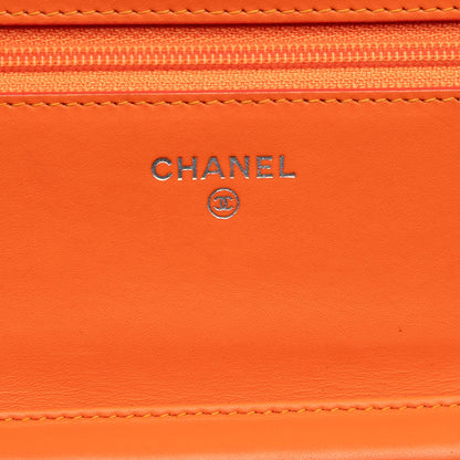 Chanel Paris Dallas CC Quilted Patent Goatskin Wallet on Chain