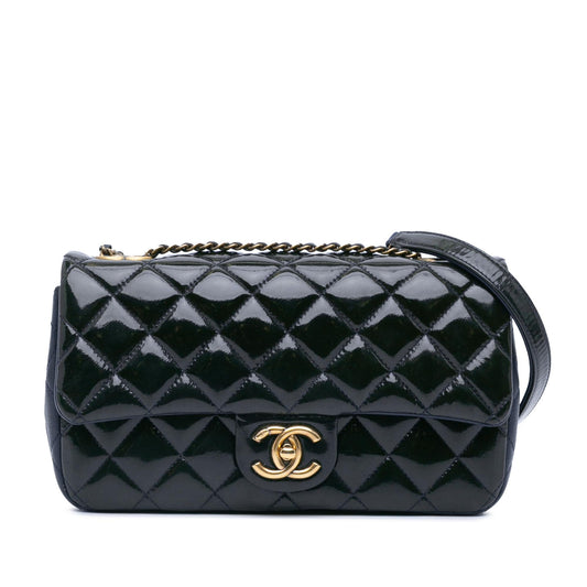 Chanel Paris-Salzburg Medium Patent Goatskin CC Eyelet Flap