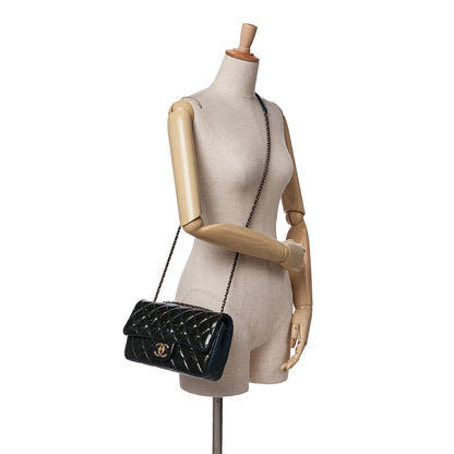 Chanel Paris-Salzburg Medium Patent Goatskin CC Eyelet Flap