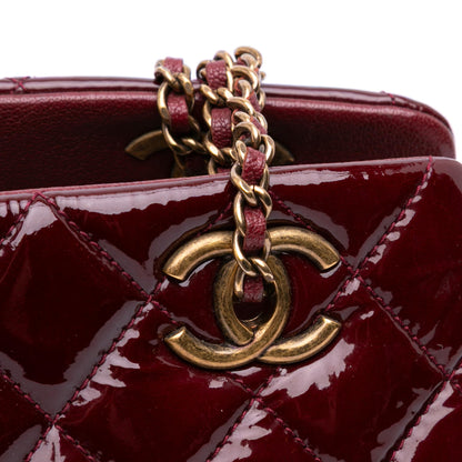 Chanel Paris Salzburg Small Patent and Goatskin CC Eyelet Tote