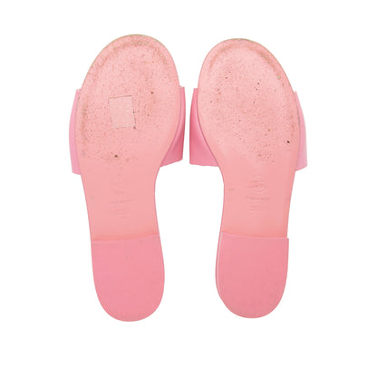 Chanel Patent Calfskin CC Slide Sandals - Size 6.5 / 36.5 (SHF-gwwrsH)