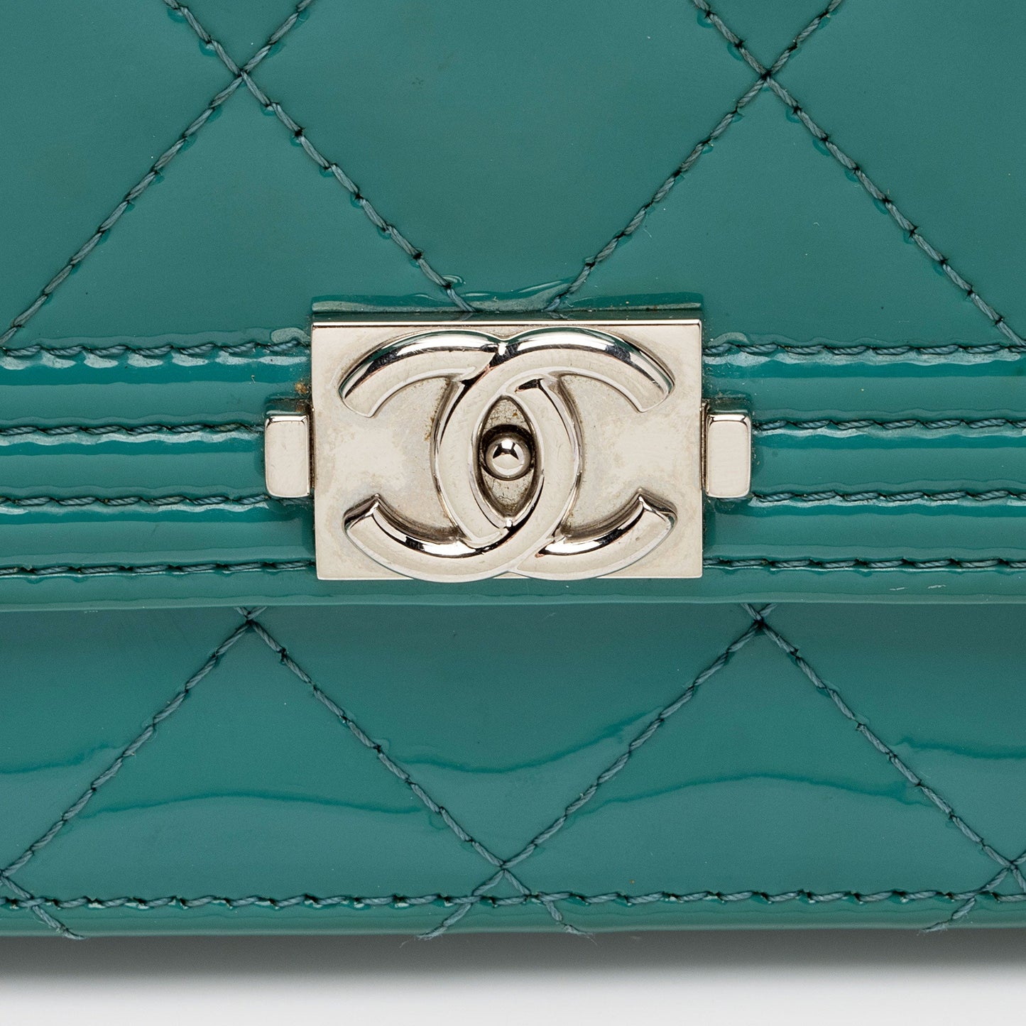 Chanel Patent Leather Boy Wallet on Chain