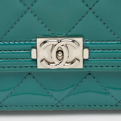 Chanel Patent Leather Boy Wallet on Chain