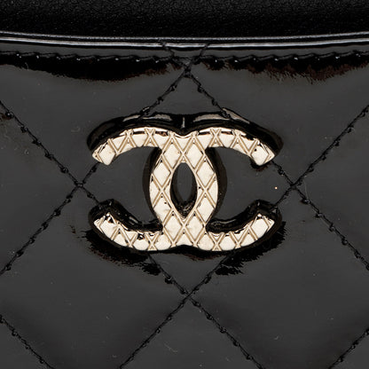 Chanel Patent Leather CC Brilliant iPad Case (SHF-erdd74)