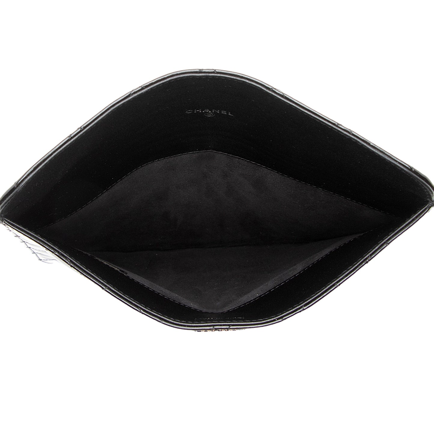 Chanel Patent Leather CC Brilliant iPad Case (SHF-erdd74)