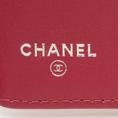 Chanel Patent Leather Camellia CC Yen Wallet
