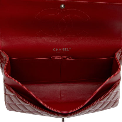 Chanel Patent Leather Classic Jumbo Double Flap Bag
