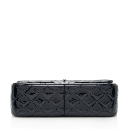 Chanel Patent Leather Classic Jumbo Double Flap Bag (SHF-Ye66Rb)