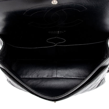 Chanel Patent Leather Classic Jumbo Double Flap Bag (SHF-zuaFhW)