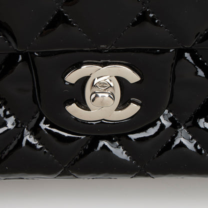 Chanel Patent Leather Classic Medium Double Flap Bag