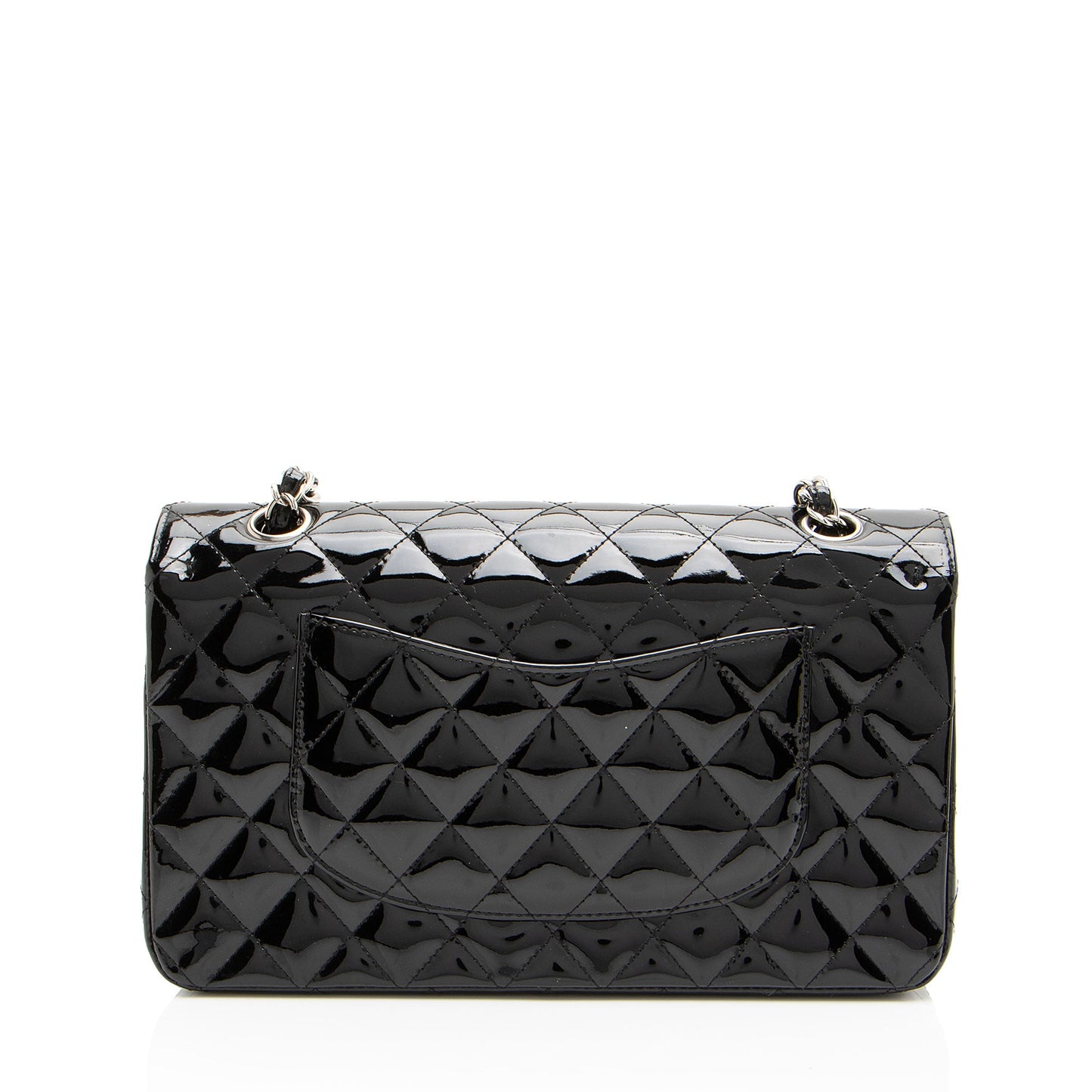 Chanel Patent Leather Classic Medium Double Flap Bag (SHF-XaMpG8)