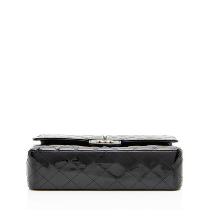 Chanel Patent Leather Classic Medium Double Flap Bag (SHF-XaMpG8)
