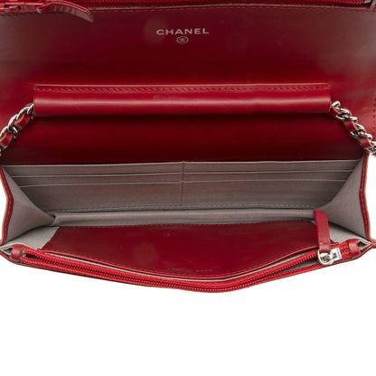 Chanel Patent Leather Classic Wallet on Chain Bag (SHF-kZcSTK)