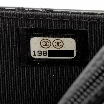 Chanel Patent Leather Classic Wallet on Chain (SHF-8fowjN)