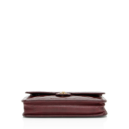 Chanel Patent Leather Eyelet CC Wallet on Chain