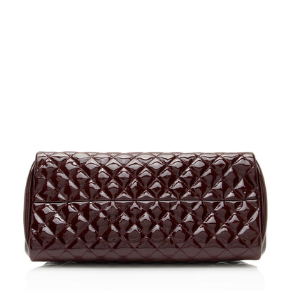 Chanel Patent Leather Just Mademoiselle Bowler Bag (SHF-HKPpy4)