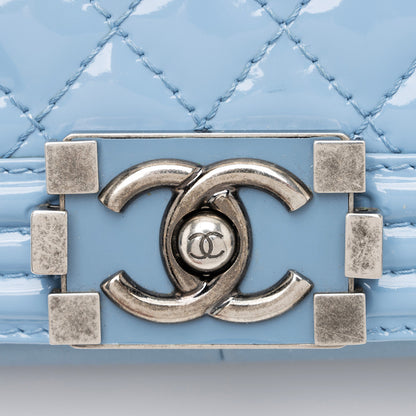 Chanel Patent Leather Old Medium Boy Bag (SHF-23614)