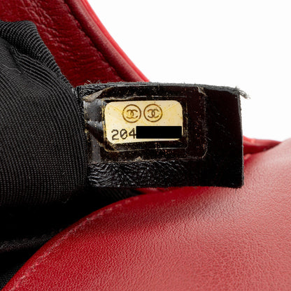 Chanel Patent Leather Plexiglass Old Medium Boy Bag