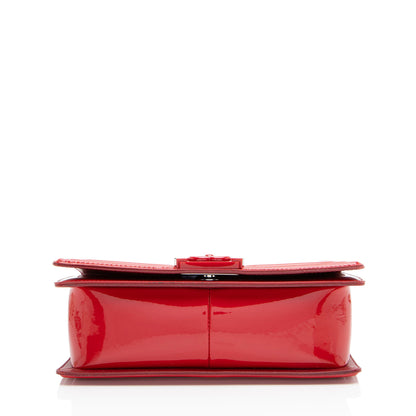 Chanel Patent Leather Plexiglass Old Medium Boy Bag (SHF-yQ51Dn)