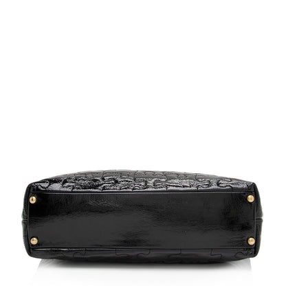 Chanel Patent Leather Puzzle Tote (SHF-uPxGaG)