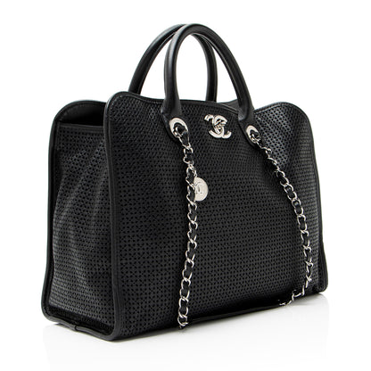 Chanel Perforated Calfskin Up In The Air Large Tote