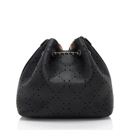 Chanel Perforated Caviar Leather Drawstring Bucket Bag