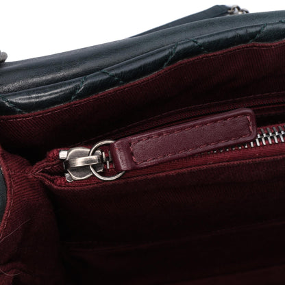 Chanel Quilted Aged Calfskin Logo Accordion Flap