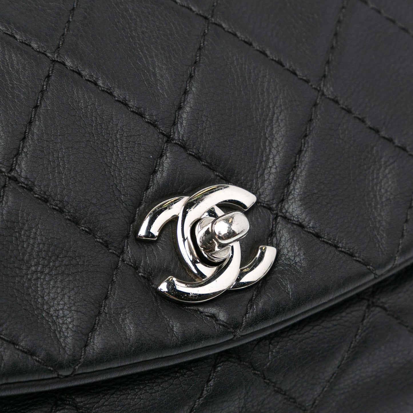 Chanel Quilted Calfskin Curvy Flap