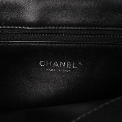 Chanel Quilted Calfskin Double Chain Top Handle Flap