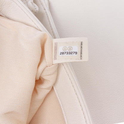 Chanel Quilted Calfskin Pearl CC Accordion Flap