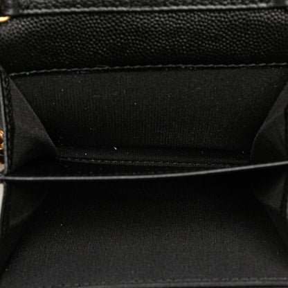 Chanel Quilted Caviar Boy Card Holder with Chain (SHG-S5eAfm)