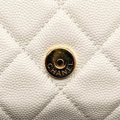 Chanel Quilted Caviar Frame Flap Clutch with Chain