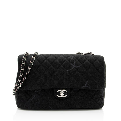 Chanel Quilted Denim CC Jumbo Single Flap Bag