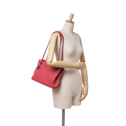 Chanel Quilted Iridescent Calfskin New Bubble Tote