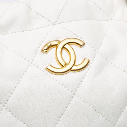 Chanel Quilted Lambskin Chain Around Bucket Bag