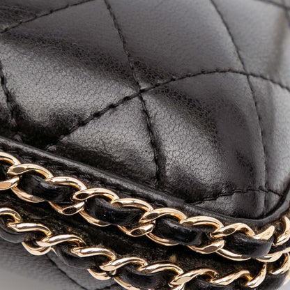 Chanel Quilted Lambskin Chain Around Clutch