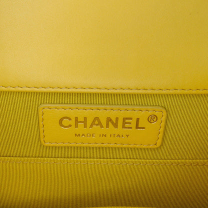 Chanel Quilted Lambskin North South Boy Flap