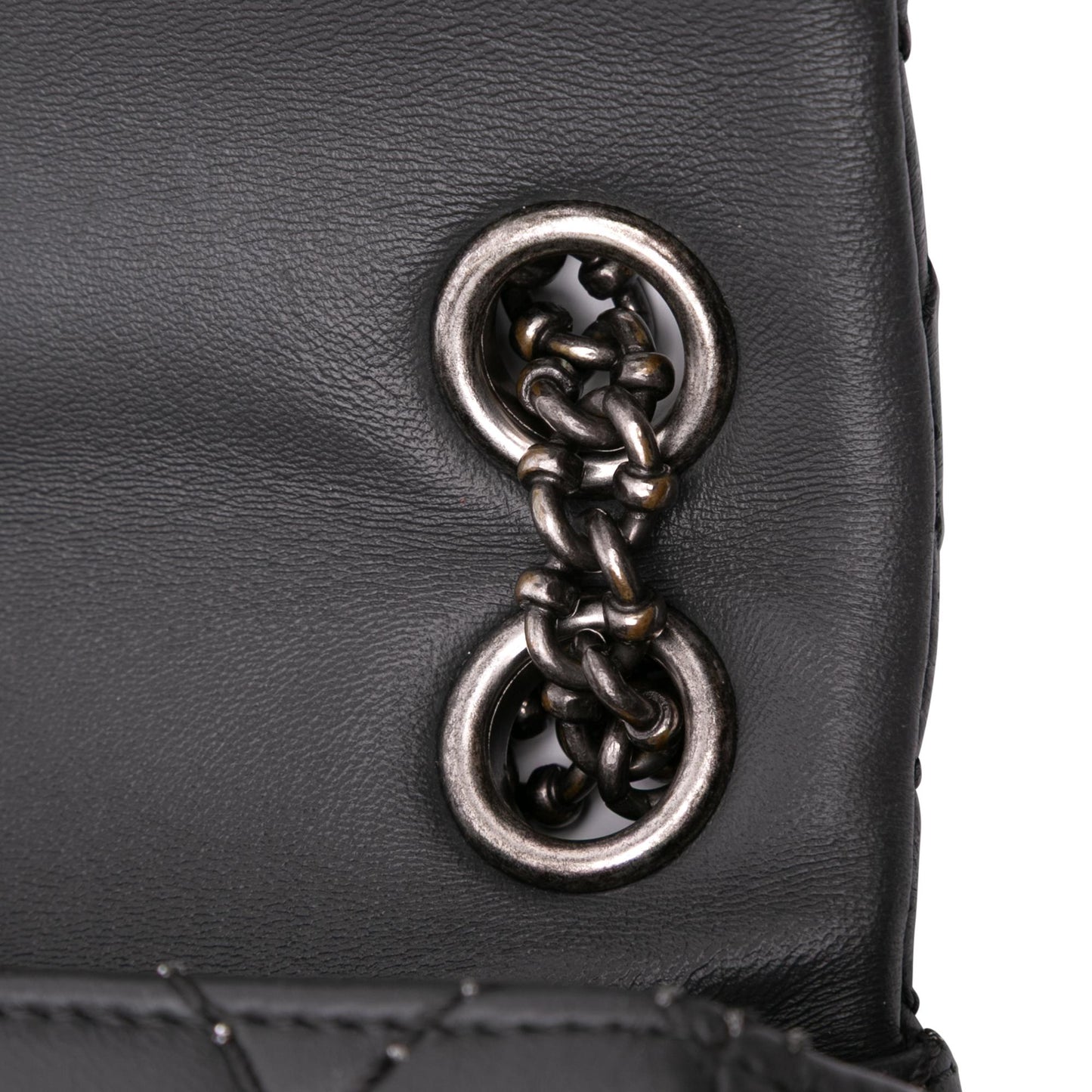 Chanel Quilted Lambskin Stitched Single Flap