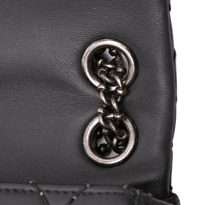 Chanel Quilted Lambskin Stitched Single Flap