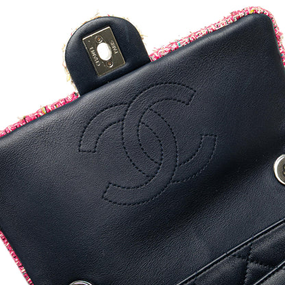 Chanel Quilted Lambskin and Tweed Elegant Trim Flap
