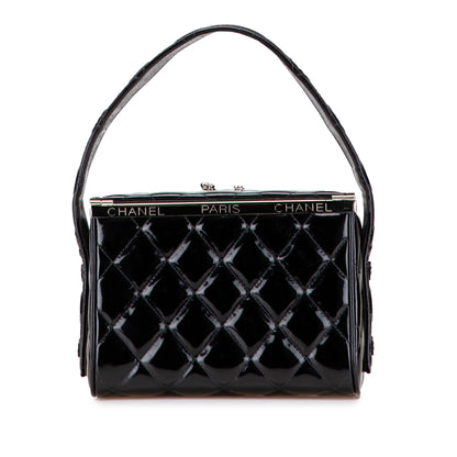 Chanel Quilted Patent Leather Box Handbag