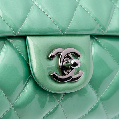 Chanel Quilted Patent New Clutch on Chain
