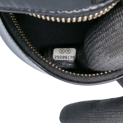 Chanel Quilted Patent Round As Earth Crossbody