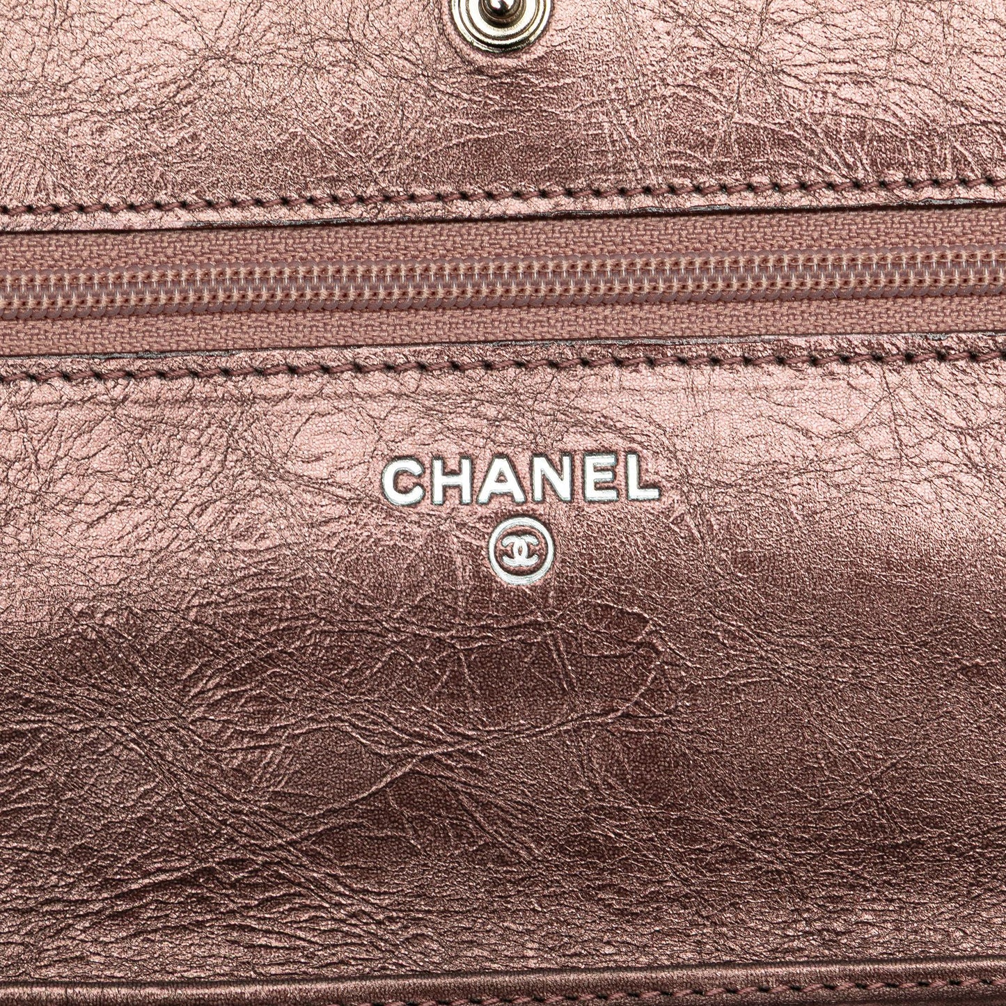 Chanel Reissue 2.55 Quilted Metallic Aged Calfskin Wallet on Chain