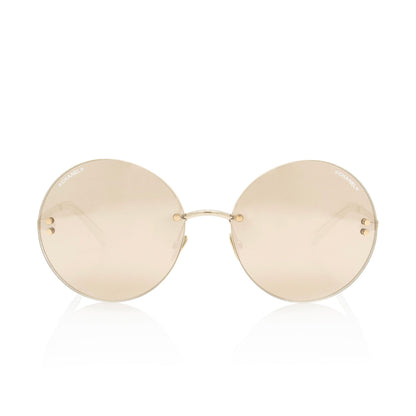 Chanel Rimless Round Sunglasses