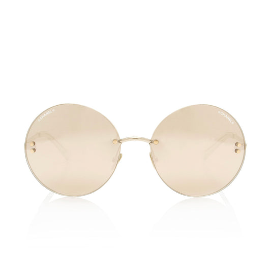 Chanel Rimless Round Sunglasses