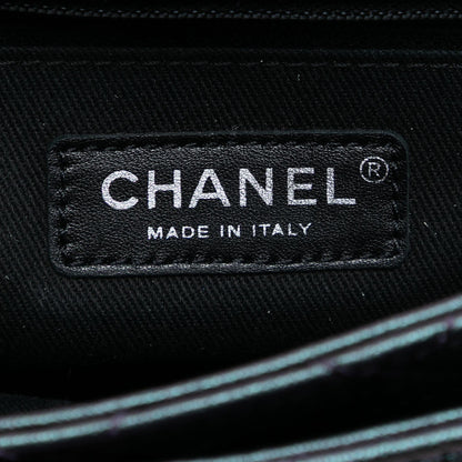 Chanel Small Iridescent Goatskin Rainbow Hardware Double Carry Waist Chain Flap