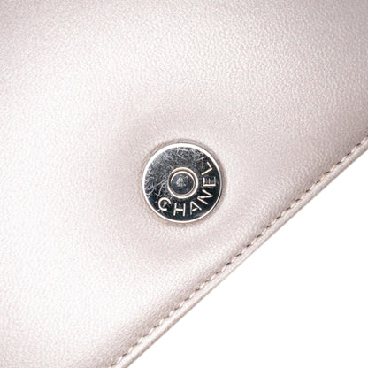 Chanel Small Lambskin Chocolate Bar CC Piercing Studded Chain Flap