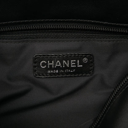 Chanel Small Quilted Coated Canvas Paris Biarritz Tote